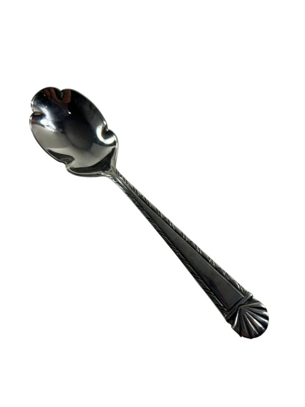 Wedgewood Hyannis Stainless Sugar Shell Spoon Shell Tip 6.5"